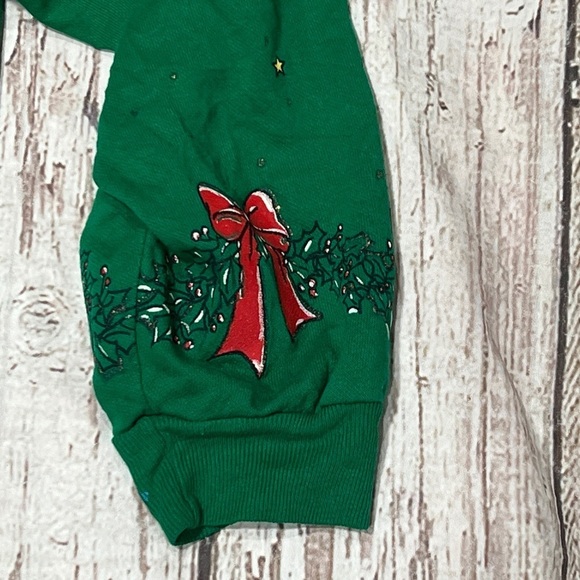 Vintage Teddy Bear Xmas Ugly Sweater Party Holiday 1990s Sweatshirt - Picture 6 of 6